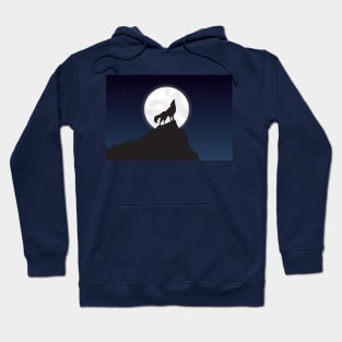 Wolf howling Hoodie